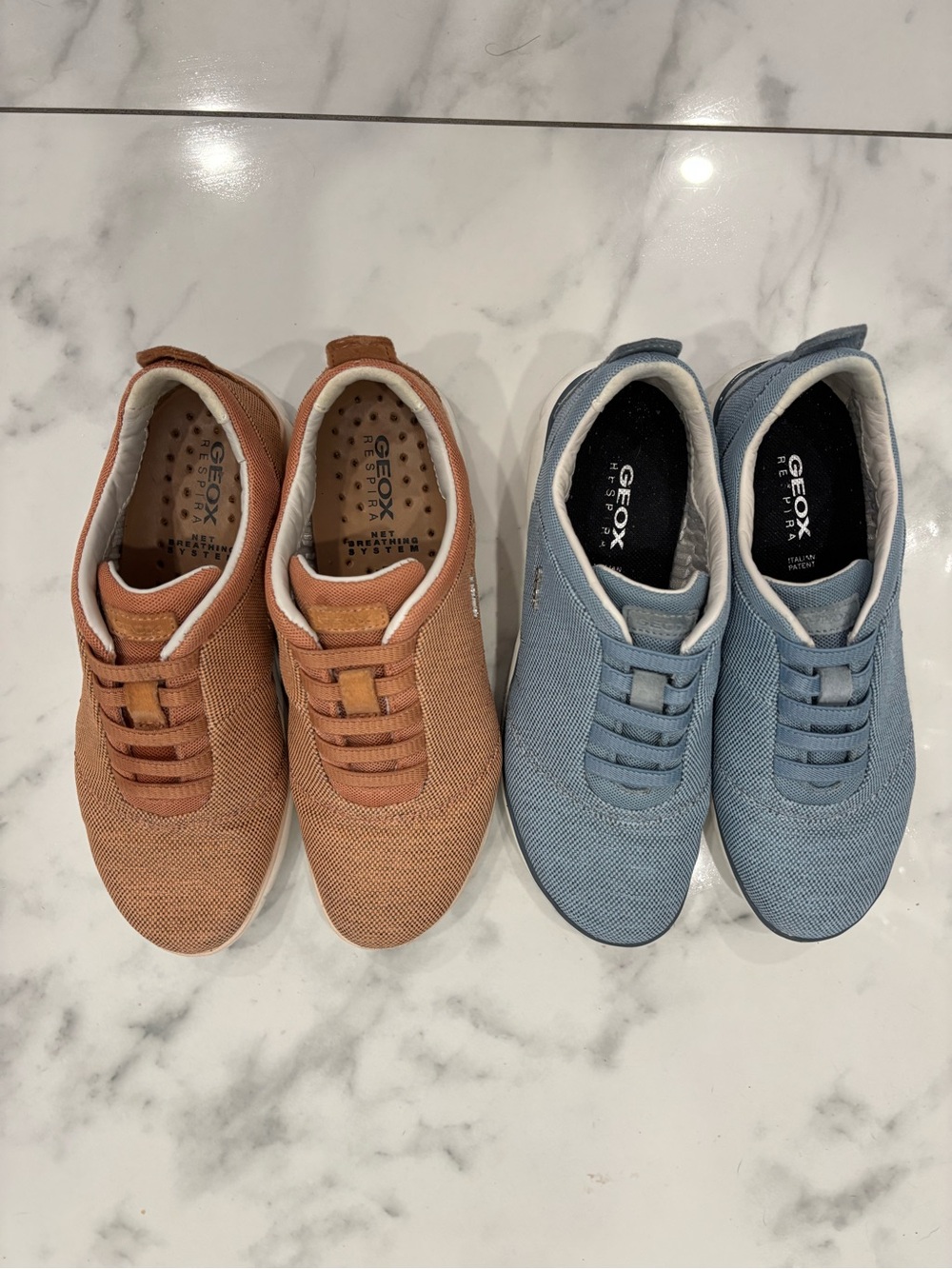 2 Pairs Women’s Geox Respira Nebula Slip-On Sneakers size 6